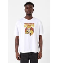 Demon Slayer Anime Zenitsu Poster Beyaz Erkek Oversize Tshirt