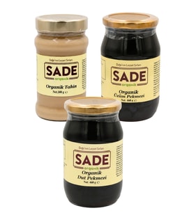 SADE ORGANİK TAHİN & ÜZÜM VE DUT PEKMEZİ PAKETİ