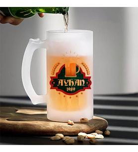 İsim ve Tarih Baskılı Kişiye Özel Bira Bardağı