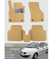 RENAULT SCENİC 2 (2002-2009) Uyumlu EVA Paspas Tam Set–Oto Paspas,Araca Özel,Kolay Montaj