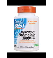 Doctor's Best 3000 GDU Bromelain Proteolytic Digestive Enzymes, Supports Healthy, Joint Health, Nutrient Absorption, 500 mg, 90 Capsul.3852 (Renksiz)