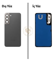 Samsung S22 Grafit Arka Kapak Arka Cam Batarya Kapağı Lazer Kesim Kapak Pil Kapağı Back Cover