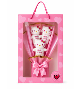 Sevgiliye Özel 3’lü Hello Kitty Peluş Buketi Hediye Seti - Çantalı Hediye Peluş