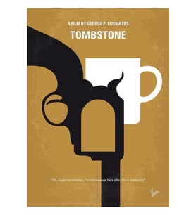 No596- Tombstone Minimal Film Afişi Tablo Ahşap Poster Dekoratif