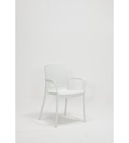 6 Adet Rattan Lüx Beyaz Sandalye / Balkon-Bahçe-Teras