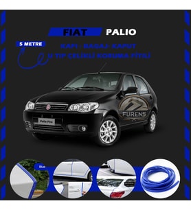 Fiat Palio Oto Araç Kapı Koruma Fitili 5metre Parlak Mavi Renk
