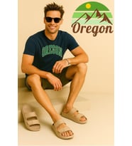 Oregon Shoes FeelUp Comfort Eva Erkek Deniz Günlük Cırtlı Terlik Kum
