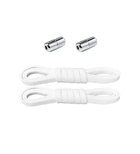 Ayarlanabilir 1 Çift Beyaz Vidalı Kapsül Uçlu 6 MM Lastik Pratik Bağcık