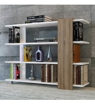 Kitaplık Su 3 Raflı Beyaz Teak