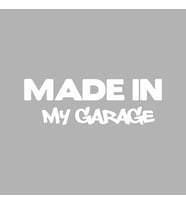 Made In My Garage Araba Stickeri siyah 18x6 CM (Beyaz)