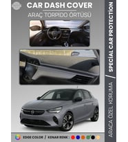 OPEL CORSA F (2019+) Torpido Örtüsü Ön Göğüs Koruma Torpido Koruma Birebir Uyum Kaymaz Özel Kesim