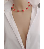 Rio Nar Çiçeği Gold Choker Kolye