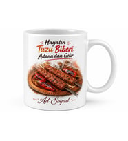 Adana Kebabı Temalı Baskılı Kupa Bardak Adana Hediye Özel Tasarım Porselen Mug