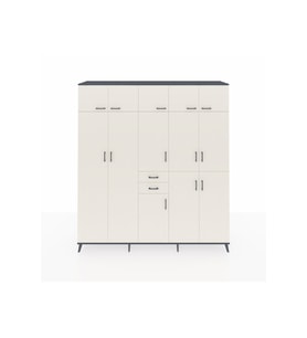 Hyperion Gardrop 10 Raflı 2 Çekmeceli 3 Askılı 220x44x243 Antrasit-Aytaşı/Aytaşı