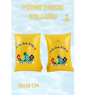 Sarı Renkli ABCD, Üçgen Kolluk 3-6 Yaş İçin Yüzme Kolluğu, Deniz ve Havuz Aksesuarları