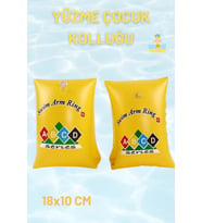 Sarı Renkli ABCD, Üçgen Kolluk 3-6 Yaş İçin Yüzme Kolluğu, Deniz ve Havuz Aksesuarları