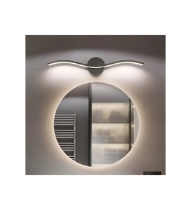 Modern Siyah Gün Işığı LED Duvar Aplikası, Banyo, Mutfak ve Salon İçin