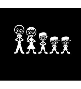 Aile Sticker Arka Cam 3 Erkek Çocuk Sticker Yapıştırma