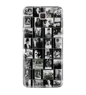 Samsung Galaxy C7 Kılıf Desenli Silikon Güzel Kılıf Atatürk Kolaj 1330