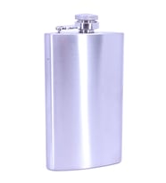 Mat Krom Cep Matarası-Hip Flask 6 OZ (Gümüş)