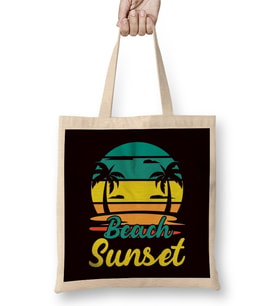 Beach Sunset Sun Sunrise Island Vacation Tanning Sunbathing Bez Çanta Uzun Saplı