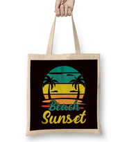 Beach Sunset Sun Sunrise Island Vacation Tanning Sunbathing Bez Çanta Uzun Saplı