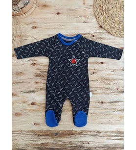 0-3 3-6 6-9 Ay Star Baby Baskılı Çıt Çıt Kapama Erkek Bebek Tulum Siyah
