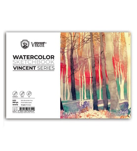 Vincent Watercolor Sketchbook White Suluboya Blok 300 gr 12,5x18 cm 10 Sayfa 