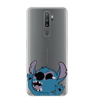 Oppo A5 2020 / A9 2020 Uyumlu Stitch Desenli Şeffaf Telefon Kılıfı