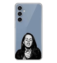 Samsung Galaxy S23 FE Uyumlu Lana Del Rey Desenli Şeffaf Telefon Kılıfı