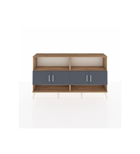 Arges Konsol 4 Raflı 4 Kapaklı 176x30x99 Çam-Antrasit/Aytaşı