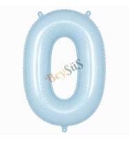 0 Rakam Folyo Balon Mavi Rengi (76 cm)
