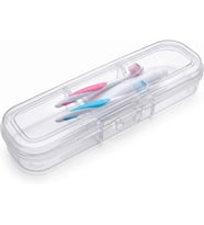 Home Kilitli Seyahat Kutusu Şeffaf Organizer – Diş Fırçalık, Çatal Kaşıklık, Çok Amaçlı Saklama Kutusu, Valiz İçi Düzenleyici, Taşınabilir Hijyenik Kap, 23x6x4 cm (Diş Fırçalık)