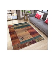 Rovigo Home Dijital Baskı Yıkanabilir Kaymaz Taban Salon Halısı RVG1026 100x150 cm (Turuncu)