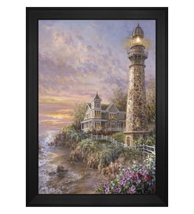 Manzara Temalı Kanvas Tablo 50 x 70 cm Siyah Çerçeve