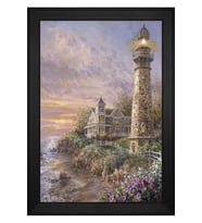 Manzara Temalı Kanvas Tablo 50 x 70 cm Siyah Çerçeve