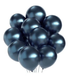 YÜKSEK KALİTE 50 ADET GECE MAVİSİ KROM BALON GECE MAVİSİ BALON PARLAK METALİK BALON VIP SÜSLEME
