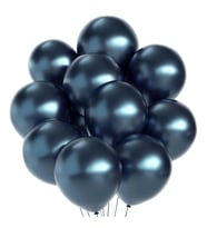 YÜKSEK KALİTE 50 ADET GECE MAVİSİ KROM BALON GECE MAVİSİ BALON PARLAK METALİK BALON VIP SÜSLEME