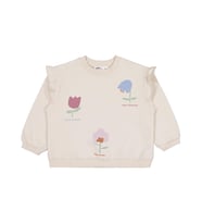 Civil Girls Lale Baskılı 2-5 Yaş Sweatshirt - Bej
