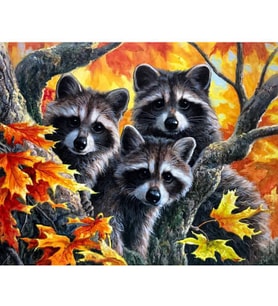 Sevimli Üçlü Sayılarla Boyama Seti Canvas Kasnaklı 40 x 50 cm