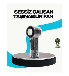 Mey İthalat® Sessiz Çalışan Taşınabilir Fan USB Şarjlı ve Kompakt Tasarım