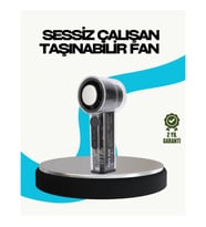 Mey İthalat® Sessiz Çalışan Taşınabilir Fan USB Şarjlı ve Kompakt Tasarım