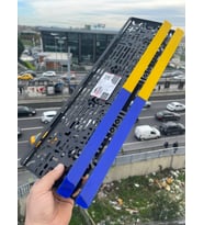 Sarı Lacivert Özel Tasarım Lüks Pleksi Plakalık