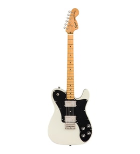 SQUIER 0374060505 Classic Vibe '70s Telecaster Deluxe Akçaağaç Klavye, Olympic White, Çift Geniş Aralıklı (Wide Range) Humbucker Manyetik, Büyük Strat Kafalı Sap