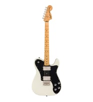 SQUIER 0374060505 Classic Vibe '70s Telecaster Deluxe Akçaağaç Klavye, Olympic White, Çift Geniş Aralıklı (Wide Range) Humbucker Manyetik, Büyük Strat Kafalı Sap