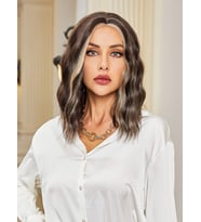 Kahverengi / Balköpüğü Röfleli Küt Tül Peruk