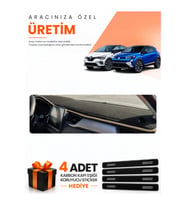 RENAULT CAPTUR 2 (2019-2024) Uyumlu Torpido Koruma Örtüsü Oto Kılıfı - Siyah Bej