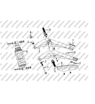 Aggressive Arka Amortisör Kırmızı 265 Mm Orj