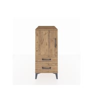 Kronos Komodin 2 Raflı 2 Çekmeceli Tek Kapaklı 44x59x96 Çam-Çam