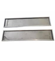 Plakalık Krom Nikelajlı Paslanmaz Metal 2'li Plaka Altlığı 53x12 cm